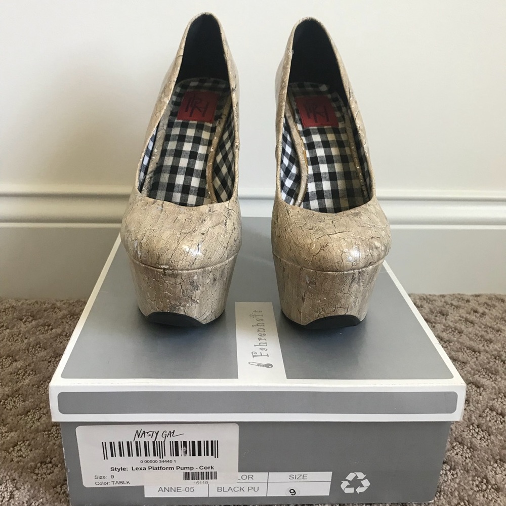 Nasty Gal Lexa Platform Pump- Cork